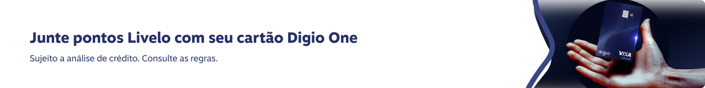 Junte pontos Livelo com seu cartão Digio One