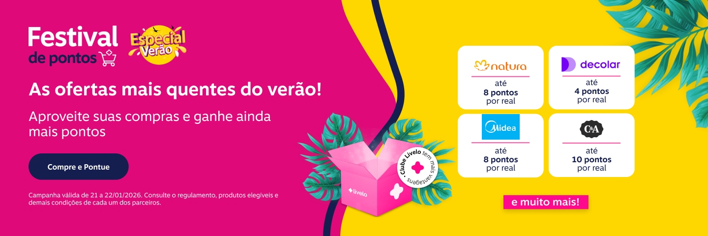 As ofertas mais quentes que o verão! Aproveite suas compras e ganhe ainda mais pontos