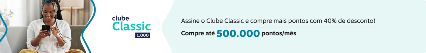 Assine o Clube Classic e compre mais pontos com 40% de desconto!, imagem clicável, ir para http://livelo.com.br/one-click-checkout?skuId=LIVSKUClubeClassic&productId=LIVClubeLivelo&itemType=CLUBEPF&quantity=1&cartOrigin=COMPRA-DE-PONTOS