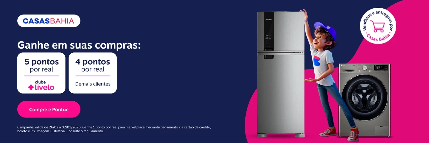 Ganhe em suas compras: 5 pontos por real com Clube Livelo e 4 pontos por real demais clientes