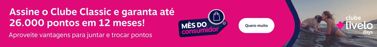 Assine o Clube Classic e garanta até 26.000 pontos em 12 meses! Aproveite vantagens para juntar e trocar pontos!, imagem clicável, ir para https://www.livelo.com.br/ofertas-clube