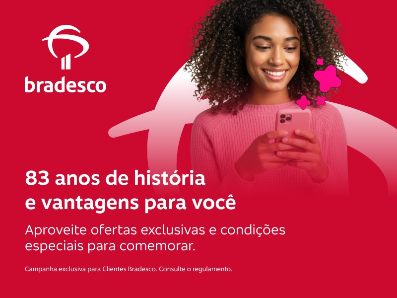 83 anos de história e vantagens para você. Aproveite ofertas exclusivas e condições especiais para comemorar.