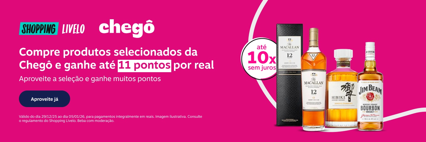 Shopping Livelo. Parcele em até 10 vezes sem juros. Compre produtos selecionados da Chegô e ganhe até 11 pontos por real. Aproveite a seleção e ganhe muitos pontos.