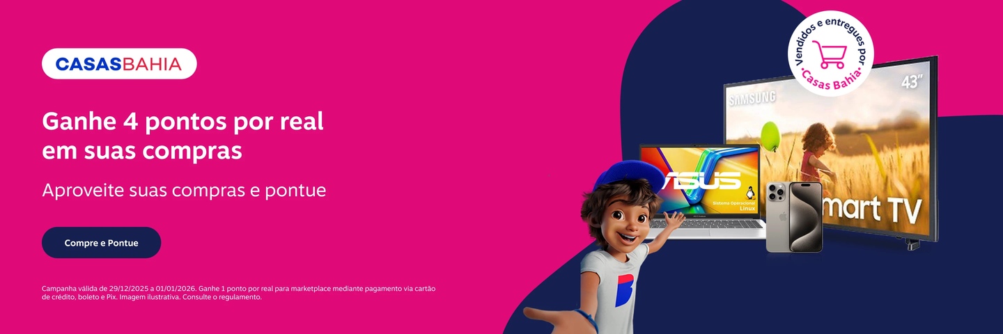 Ganhe 4 pontos por real em suas compras. Aproveite suas compras e pontue 