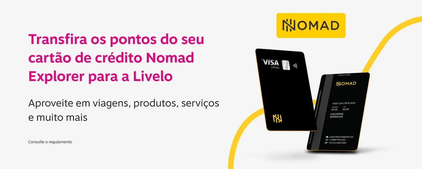 Transfira pontos Nomad para a Livelo