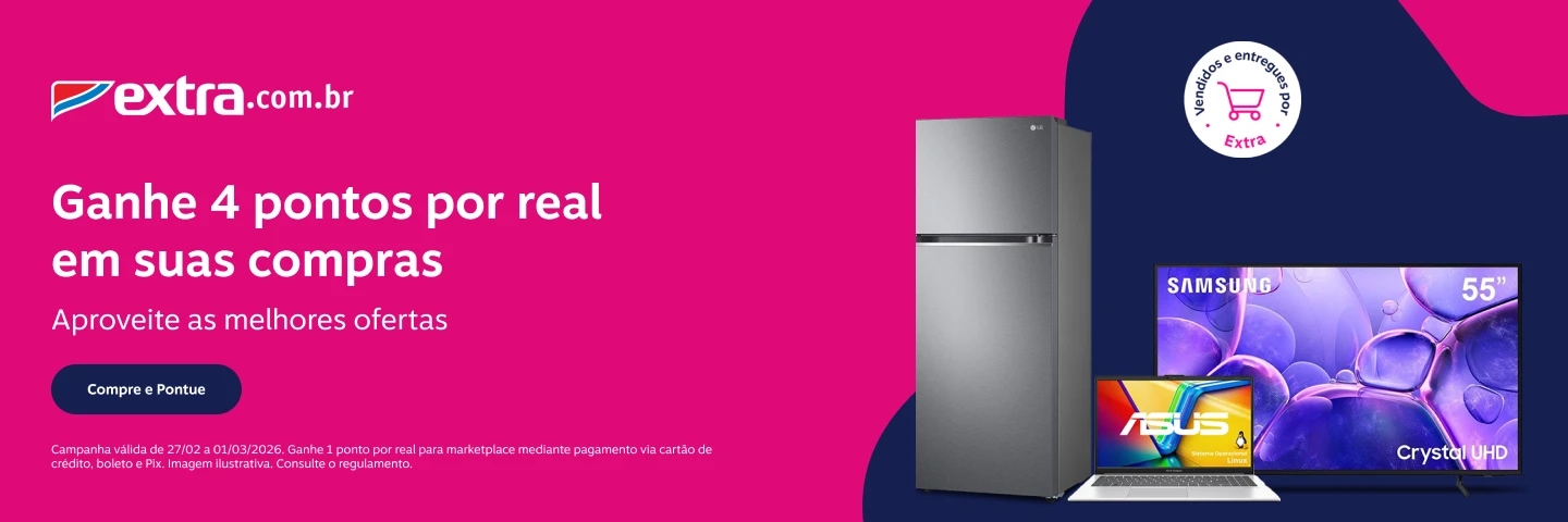 Ganhe 4 pontos por real em suas compras. Aproveite as melhores ofertas