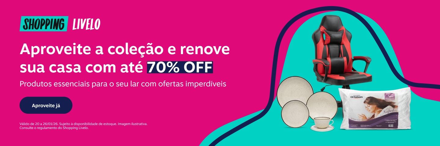 Shopping Livelo. Aproveite a coleção e renove sua casa com até 70 por cento de desconto. Produtos essenciais para o seu lar com ofertas imperdíveis.