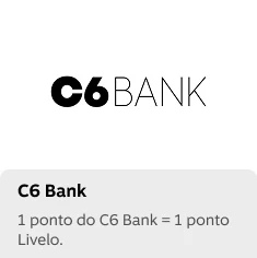 Conheça os parceiros Livelo e transfira seus pontos!, ir para /parceiros-para-livelo/c6-bank