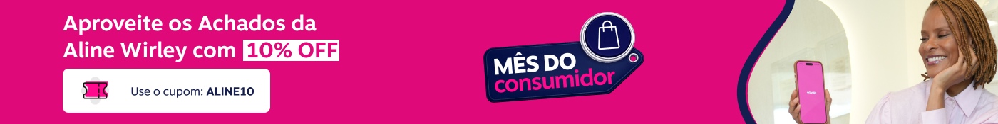 Aproveite os Achados da Aline Wirley com  10% de desconto  Use o cupom: ALINE10