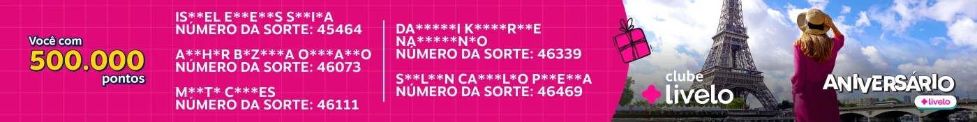 O sorteio foi realizado! Confira os 5 vencedores do prêmio de 500.000 pontos. 