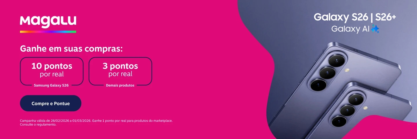Aproveite as ofertas para pontuar mais. 3 pontos por real em vendidos e entregues por Magalu e 1 ponto por real para marketplace