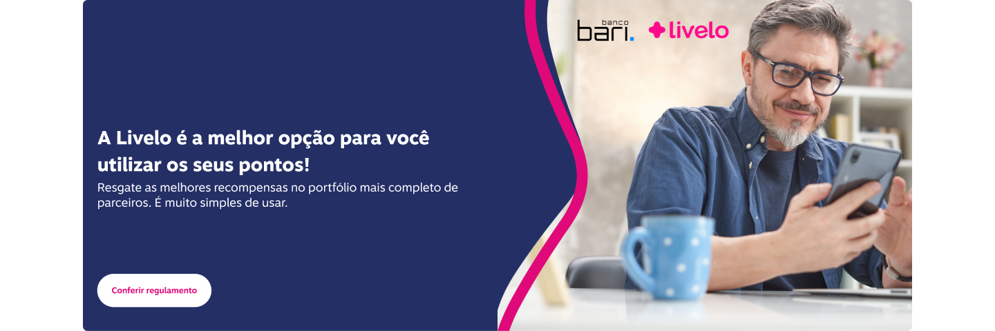 A Livelo é a melhor opção para você utilizar os seus pontos! Resgate as melhores recompensas no portfólio mais completo de parceiros. É muito simples de usar.